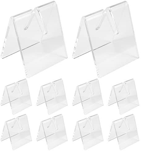Yheonver 10PCS Clear Acrylic Knife Blade Display Stand Holders Folding Knife Display Stand Holder Pocket Knives Showcase Rack