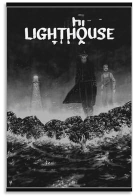 XINTOUYAN Leuchtturm-Poster, künstlerisches Foto, Riff-Bild, Druck, Wandkunst, Poster, Malerei, Leinwand, Poster, Kunstwerke, Raumästhetik, 30 x 45 cm