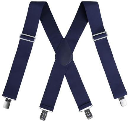 Bestlivings Hosenträger für Herren - X-Design - Extra Breit 5cm - Elastische verstellbare Hosenriemen mit 4 sehr starken Metall Clips - Vintage Oldschool