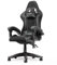 bigzzia Gaming Chair Ergonomic Computer Chair Reclining PU Leather High Back Video Game Chair with Headrest Adjustable Lumbar Support Linkage Armrest (Black/Grey)