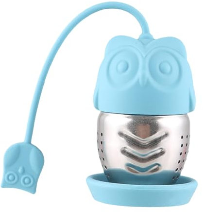 CRILSTYLEO Passoire À Thé En Silicone De Qualité Alimentaire En Forme De Chat Et De Hibou Pour Thé En Vrac