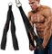 Corde à triceps réglable (trois longueurs intégrées en un), plus grande amplitude de mouvement, sangles d'extension de corde de traction pour triceps - Accessoires croisés - Longueur réglable (noir)