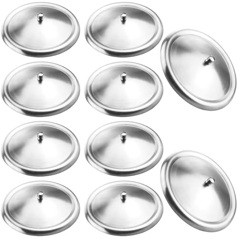 10 Stück Edelstahl-Becherabdeckungen, Edelstahldeckel Abdeckungen, 9,3 Cm Deckel Für Trinkgläser, Tassenabdeckung, Staubdichte Tassendeckel Für Home, Cafe, Bars
