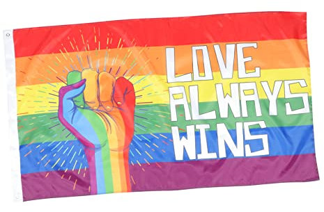 Milisten Faustmuster Regenbogenfarbene Flagge Mit Außenbanner Lichtbeständig Für Garten Terrasse Garage Veranda Und Wanddekoration Außenflaggen Und Faustflagge Für Drinnen Und Draußen