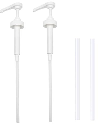 BOBOZHONG Dispensador de Bomba de Jarabe,2 Piezas Bomba de Jarabe de Café Set Bomba Dosificadora para Dispensador de Jabón Dispensadores de Jarabe para Hogares Cocinas Cafeterías Bares