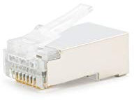 Brightium Conector RJ45 8 hilos FTP Cat.5e, bolsa de 10 unidades, ideal para redes informáticas y conexiones de alta velocidad.
