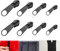 Alluring Reißverschluss Schieber Ersatz, Metall Reißverschluss Reparaturset, Abnehmbare Reißverschluss Zipper Pull Fixer Reißverschluss für Kleidung Tasche Gepäck Bettzug (Schwarz)