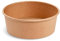 LogiPack GeRo Lot de 50 bols à salade/couvercles en carton kraft - 1300 ml - Diamètre : 185 mm x hauteur : 67 mm - Idéal pour transporter des salades et des bols, bols en carton marron ronds (bol)