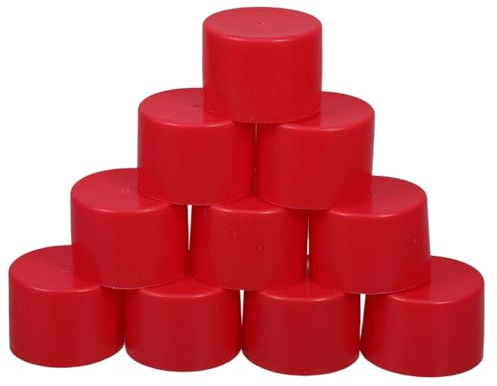 Steel Pipe Scaffolding Sleeve Protectors, Pe Red 10 Piece Pack | Fit for 48-50mm Diameter, Robust Protection and Anti-slip Support, Easy Installation Outdoors