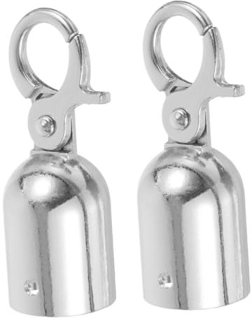 HOMOBABE Rope End Stopper Stainless Steel Cord End Hook for Decking Rope Fittings Stanchion Post Guardrail Safety Lanyard