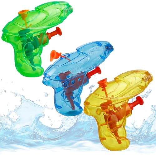 3 mini pistole ad acqua 8 cm colorati giocattoli estivi bambini spritzpistole portata lunga piscina spiaggia giardino festa all'aperto compatta divertente