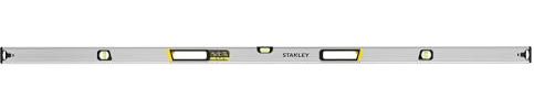 STANLEY FATMAX Xtreme 180cm Aluminium Hollow Profile Spirit Level with Enlarged Block Levels, Continuous Measuring Edge, Shock-Absorbed Rubber End Caps, FMHT43678-1