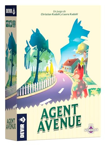 Devir Agent Avenue, Brettspiel, Duell, Spiel für Zwei, schnelles Spiel, ab 8 Jahren (BGAAVES)