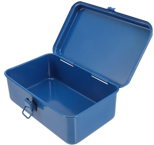 Toddmomy Cassetta Porta Attrezzi in Ferro Robusta e Sturdy Organizer Essenziale per Strumenti Contenitore Portatile con Blocco Sicuro per Uso Domestico e Garage
