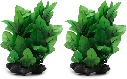 Amtra Plant Replica Hygrophilia - Decorativo per acquario, Pianta Artificiale per Acquario, Pianta Decorativa in plastica per Acquario Marino o D'acqua Dolce, 30 CM (Confezione da 2)
