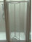 Porte de douche en verre de sécurité véritable de 3 mm d'épaisseur, paroi de douche pliante en verre avec rayures, différentes largeurs, H 185 cm, profilés en aluminium argenté satiné (75-80 cm)