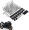 JFG RACING Viti Ergal Moto,Viti Carene Kit Completo Bulloni Moto,Universale in Alluminio CNC Viti di Fissaggio Dadi per Moto da Strada Sportive Scooter-Argento