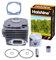 NIKASIL-BESCHICHTET Zylinderkolben Lagerdichtung 50mm Kit für Husqvarna 365 371 372 XP 362 Kettensäge 2-Takt-Motor Motorteile
