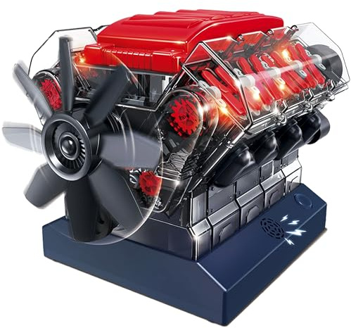 Playz Large V8 Engine Model Kit Build Your Own Mini V8 Engine kit that Runs