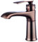 Hahn-amerikanischen Copper Copper Bronze Rose Gold Heißes und kaltes Bassin-Hahn-Retro antike Brushed Under Counter-Becken Wasserhahn (Color : Short)