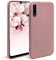 Moozy Minimalist Series Coque en Silicone pour Samsung A50, Beige Rose - Finition Mate, Étui Fin et Mince de TPU Souple Case Cover
