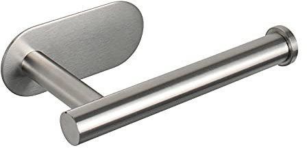 NearMoon Support de Papier Toilette Autocollant, en Acier Inoxydable SUS304 épais de qualité supérieure, résistant à la Rouille, sans perçage, pour Salle de Bain, Cuisine, Toilettes (Nickel brossé)