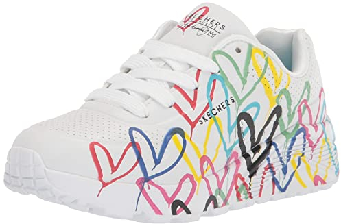 Skechers Mädchen 314064l Wmlt Sneaker, White Synthetic Multi Trim, 34 EU