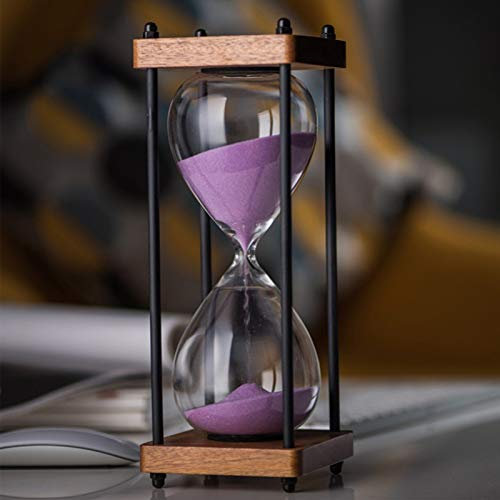 Brogtorl 15 30 Minutes Wooden Large Hourglass Timer,black Sandglass Decoration,dining Room Living Room Closet Office Desk Bedroom Sand Clock Timer Creative Gift.