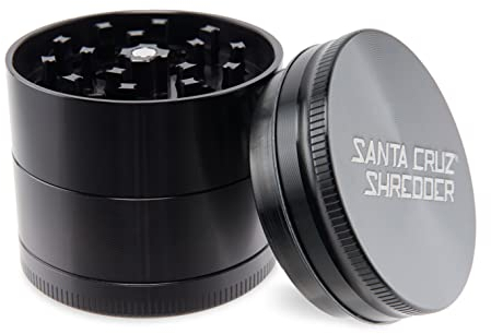 Santa Cruz Shredder Herb and Spice Grinder Made in USA (Large (2.7 Inch), Black)