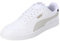 PUMA Mixte Shuffle Basket, Blanc, Bleu Vif, Bleu Marine, Or, 37.5 EU