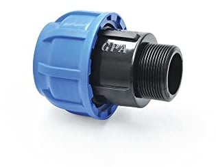 PP-Fitting Qualitäts Produkt MEGA Auswahl alle größen von Verschraubung für PE-Rohr Klemmverbinder Trinkwasser Winkel (Übergang AG, 25 - (1))