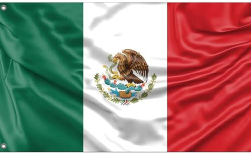 Bandera de México | Impresión de diseño único | 90 x 150 cm