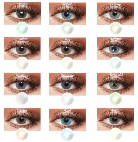 Sehr stark natürlich deckende blaue Kontaktlinsen farbig NATURAL LIGHTGREY + Behälter, 1 Paar (2 Stück), DIA 14.50, ohne Stärke, 0.00 Dioptrien, 1 Monatslinsen, ohne Sehstärke, Soft Lens (Graphite)