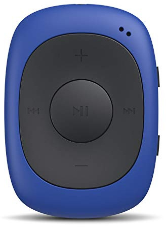 AGPTEK G02 - Lettore MP3 con clip da 64 GB, con FM Shuffle e custodia in silicone a prova di sudore | Lettore musicale portatile senza schermo, senza Bluetooth, semplice per sport, corsa e camminata