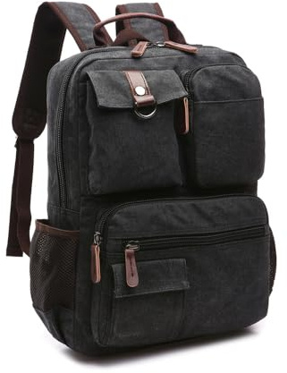 XINYASEE Vintage Canvas Laptop-Rucksack, Rucksack Wandern Camping College Retro High School Vintage High,Wasserdichtem Backpack für Arbeit Reisen Wandern mit Anti Diebstahl Tasc