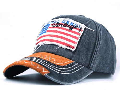 thematys Trucker Cap - 4 Designs: Spitfire, USA, Motors Racing, Always | 100% Baumwolle, Verstellbar 54-60cm, Denim Look, Sommer & Outdoor (DE/NL/SE/PL, Alphanumerisch, Einheitsgröße, Style001)
