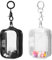 2pcs Clear Figure Display Bag, Blind Box Display Bag with Keychain Portable Small Doll Storage Bag Mini PVC Doll Bag Carrying Case for Mini Figure Doll Collectors(Black, White)