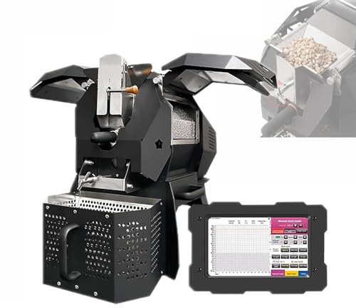 Tostador Automático De Granos De Café De 14 Oz, Tostador Comercial De Control Inteligente De 1600 W, Sistema De Circulación De Aire Caliente Y Calentamiento Por Fuego Directo, Enfriamiento Extremadame