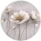 wandmotiv24 Runde Fototapete Betonwand mit Blumen, selbstklebendes Vlies 150g - Groß - (150x150cm) M0014