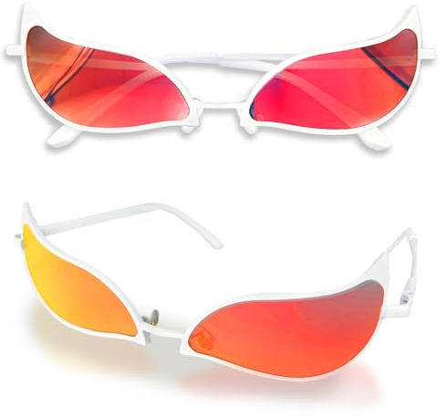 BJPERFMS Doflamingo Brille, One Piece Brille, Rave Brille, One Piece Merch Sonnenbrille, Cosplay Anime Brille, Coole Schnelle Brille, Persönlichkeit Partybrille, für Herren Damen