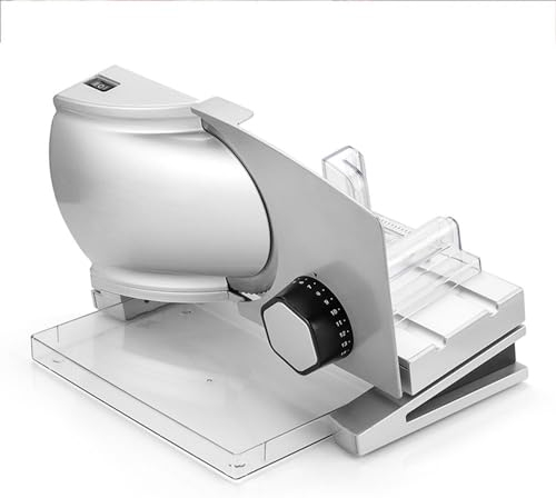 Allesschneider Elektrischer Brotschneidemaschine Rindfleisch Hammel Rolle Schneidemaschine Einstellbare Dicke 0-15 Mm Mit Edelstahlklinge & Tablett Für Speck Brot Obst Gemüse Fleisch Feinkost Schinken