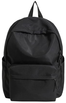 Ruarby Schulrucksack, Laptop-Rucksack, Reise, Schultasche, Büchertasche für Teenager, Studenten, Schwarz