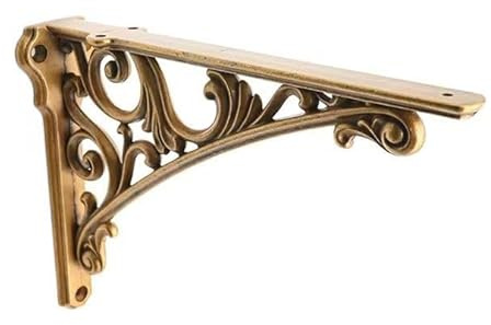 CABDM Dekorative Regalhalterung, 30,5 cm, antikes Messing, Halterungen für Regale, solide, robuste Vintage-DIY-Projekte, Hardware im Lieferumfang enthalten, 2 Stück