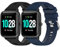 Garmcool 2 Pack 18mm Bracelets Compatible avec Garmin Venu 2S/Venu 3S/Vivoactive 4S/Forerunner 255S Bracelet Noir Bleu Nuit Sangles Sport Silicone pour Hommes Femmes