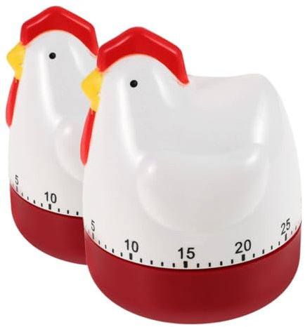 Vaguelly Kitchen Timer 2 Pieces Mechanical Timer No Battery Needed Egg Timer Timer Clock Kitchen Timer Mechanical for Cooking