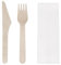 Kit Couvert Premium 3 en 1 : Fourchette, Cuillère, Serviette, Lot de 200 Pièces