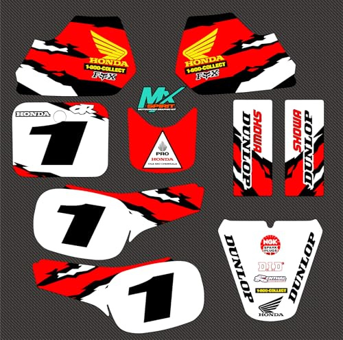 MXSPIRIT Stickers autocollant kit déco moto cross vintage pour QR50 QR 50 qr50 Replica 1994 full coverage + 2 Stickers Offert