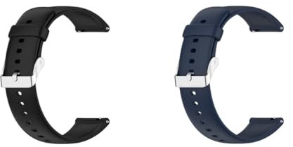 Uhrenarmbänder für Withings Move ECG Silikon Armband Damen Herren,2 Stück Flexibles Verstellbares Armbänder Schnellverschluss Uhrenarmband Wasserdichtes Sport Ersatzarmband