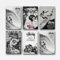 Qiunuans Ein Set von 6 Stussy-Postern, Musik, Vintage-Albumcover, Poster, Wandkunst, Leinwandposter, Raumdekoration, ästhetisch, Poster, Dekor-Poster, 20 x 30 cm