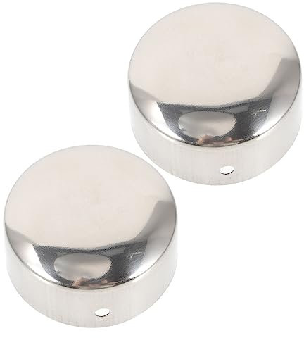 Hemobllo 2stücke Handlauf-endkappen Runde Edelstahl-endkappen Für Rundrohre Robuste Schutzkappen Für Handläufe Im Außenbereich